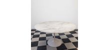 Table tulip Knoll Saarinen 1960 marbre blanc 