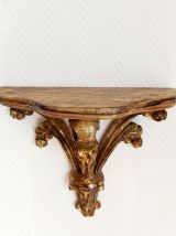 Console d'applique bois doré style Louis XV 