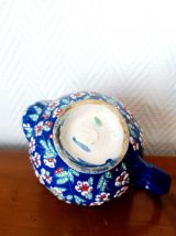 Théière céramique à émaux vintage 