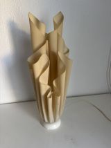 Lampe  vintage 1970 Athéna Georgia Jacob drapée saumon clair