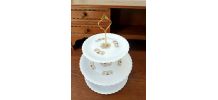 Présentoir à gâteaux en porcelaine ancienne 