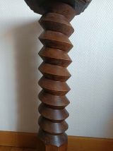 Sellette visse de pressoir en bois sculpté 