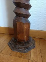 Sellette visse de pressoir en bois sculpté 