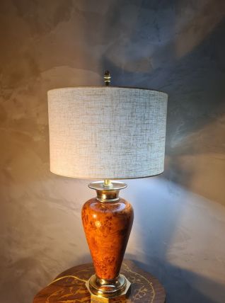 lampe ,,deluxe , lumina vintage 1975 a 80  style faux bois a
