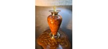 lampe ,,deluxe , lumina vintage 1975 a 80  style faux bois a