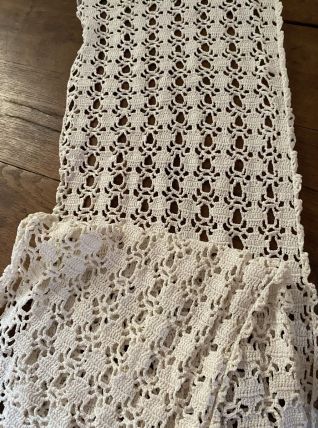 Rideaux crochet blanc à 2 pans.