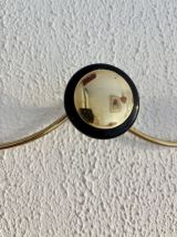 Portemanteau vintage 1960 doré or fin 3 patères - 45 x 7 cm