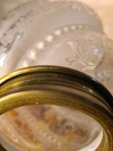 tulipe verre napoleon 3 pour lampe a petrole large 16xh23x5,