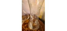  lot de 3tulipes verre gravé ciselé baccarat, art nouveau po