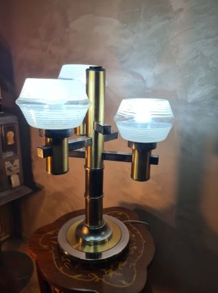 lampe space age de salon, lumina UFO ,1970 a 80  acier chrom