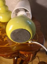 paire lampe de chevet ceram pomme 39x12 elec remis a neuf et