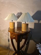 paire de lampes de chevet  bois massif scandinave design 31x