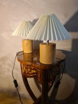paire de lampes de chevet  bois massif scandinave design 31x