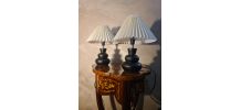 paire de lampes de chevet ceram design scandinave abat jour 