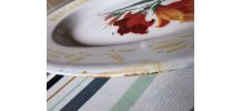 Plat ovale métal émaillé vintage "Bumper Harvest" 