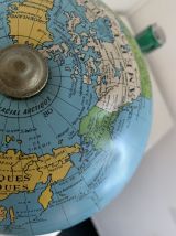 Globe vintage 1960 terrestre doré Taride tripode mappemonde 