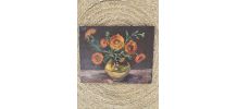 Nature morte bouquet de soucis dans un vase.