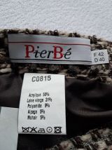 Jupe neuve en laine mélangée Pier Bé Taille 38