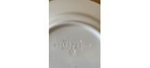Assiettes plates faience blanche annees 70/80.
