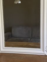 Miroir fin 19ème avec  fronton décoré. 112x66.