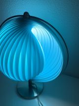 Lampe vintage 1980 Kare Moon bleue design - 37 cm