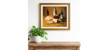Huile sur toile nature morte signée Frechin 