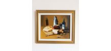 Huile sur toile nature morte signée Frechin 