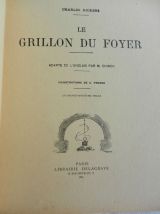 Livre ancien illustré : Charles Dickens, Le Grillon du foyer