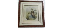 Ancienne chromo-lithographie encadrée