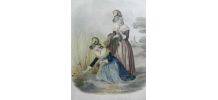 Ancienne chromo-lithographie encadrée