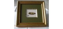 Paysage miniature peint sur plume d’oiseau 