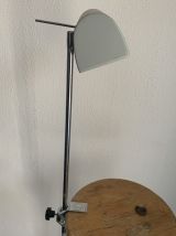 Lampe vintage 1980 médicale gris ciment et chromée - 50 cm