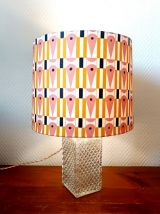 Lampe carafe whisky et abat-jour abstrait 