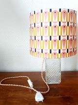 Lampe carafe whisky et abat-jour abstrait 