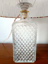 Lampe carafe whisky et abat-jour abstrait 