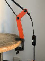 Lampe vintage 1970 bureau architecte RDA (DDR - GDR) rouge -