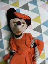 peluche ancienne minnie - provenance etats unis 