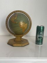Globe vintage 1920 terrestre mappemonde métal USA - 25 cm