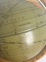 Globe vintage 1920 terrestre mappemonde métal USA - 25 cm