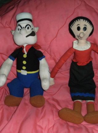 Popeye et Olive - peluche tres bon etat 