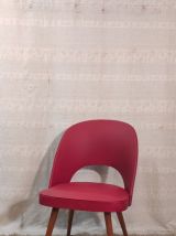 Fauteuil coktail par Thonet similicuir rouge Bauhaus - 50's