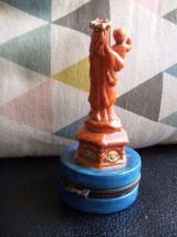  boite faience Notre Dame de France  statuette