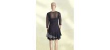 Robe Noire Bohème Rock &amp; Mesh – Style Gothique Chic – K Woma