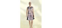 Robe Trapèze Femme Originale - Imprimé Paris &amp;amp; Fleurs - Marq