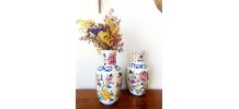 Paire de vases balustres aux pivoines 