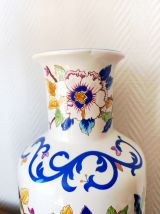Paire de vases balustres aux pivoines 