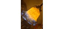 paire de lampes de chevet laiton 40x32 abat jour pate de ver