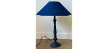 Paire de lampes bois bleu marine classic 57x25   tres belle