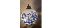 lampe dragon  bronze 1900  art nouveau verre remplacé tres b