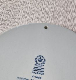 Assiette Royal Copenhagen 1968 - Fontaine de Gefion
